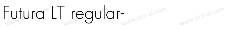 Futura LT regular字体转换